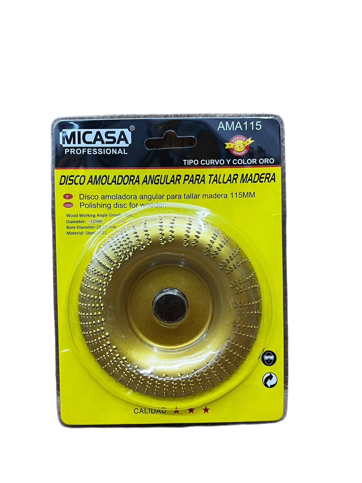 Disco para tallar y desbastar madera AMA115