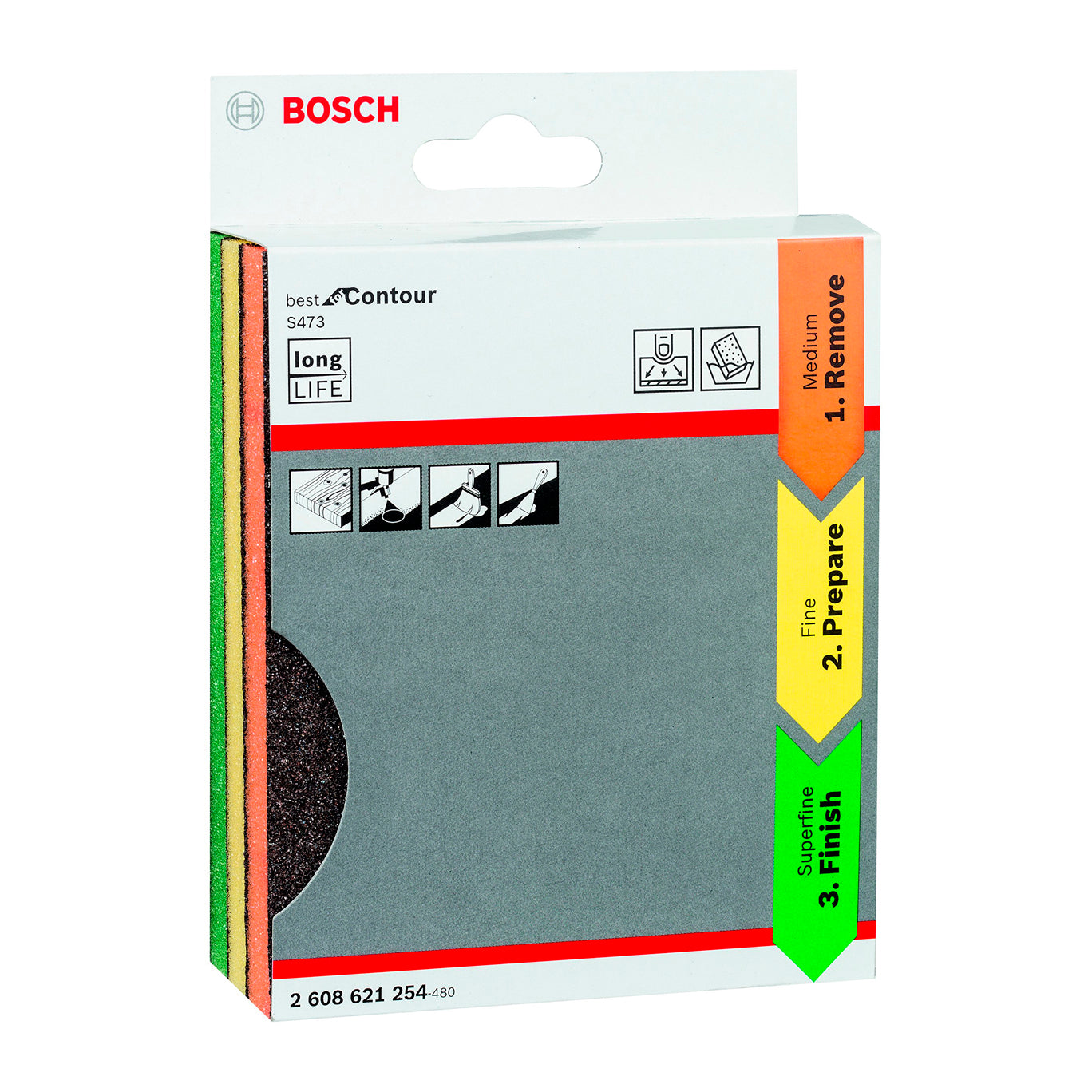 Set x3 Esponjas Abrasivas Bosch Best Contour REF 254000