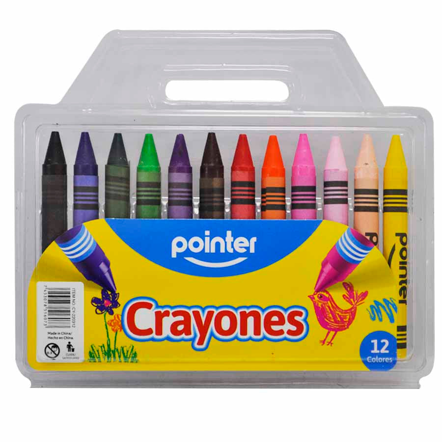 Crayones para niños pequeños, no tóxicos, 12 colores Crayones comestibles  seguros y lavables Crayones Bolígrafos con agarre para los dedos Adepaton  LN-0694