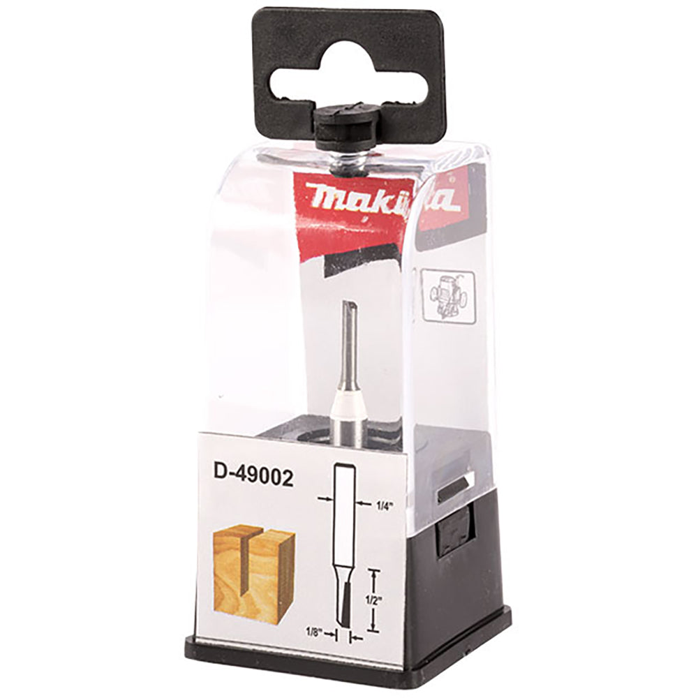 Fresa Acanalar Recta 1 Filo Zanco 1/4" x 1/8" x 1/2" x 2" REF D-49002