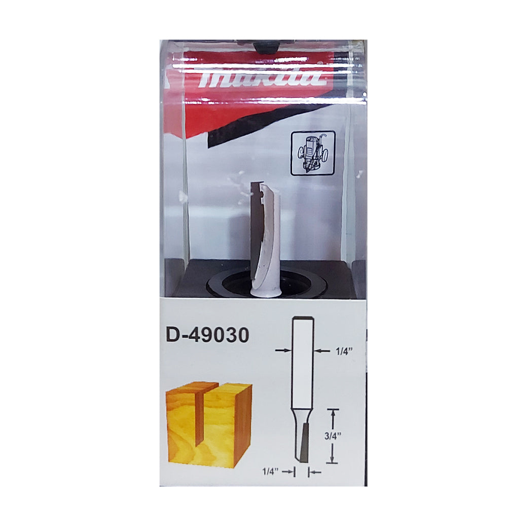 Fresa Acanalar Recta 1 Filo 1/4" x 1/4" x 3/4" x 2" REF D-49030