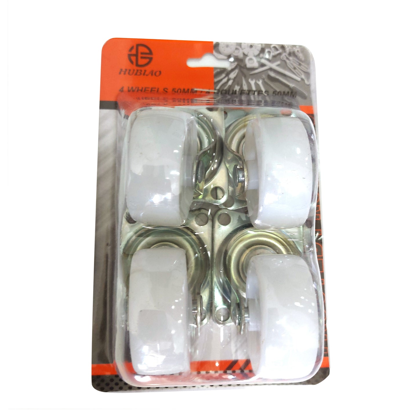 Rodachina 1- 1/2" Blanca Set x4 Sin Freno REF HC99462