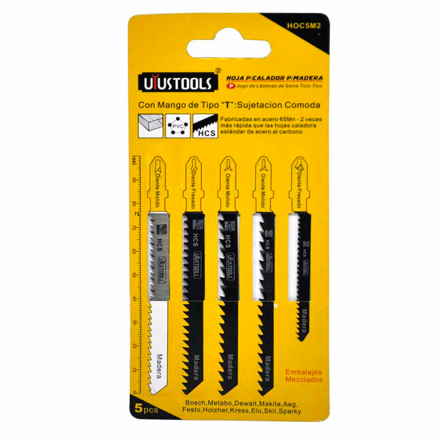 Hoja de Sierra Para Caladora x5 Pcs REF HOC5M2