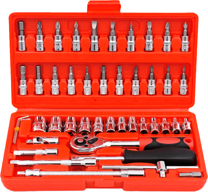 Ratchet x 46 Piezas 1/4” REF 46-G