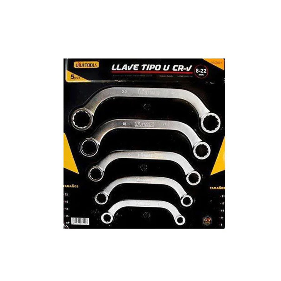 Llaves Tipo U CR-V x5 Pcs (8-22mm) REF YUZ501