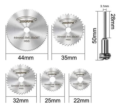 Set Discos De Sierra Mototools X 6 Unidades RT202404