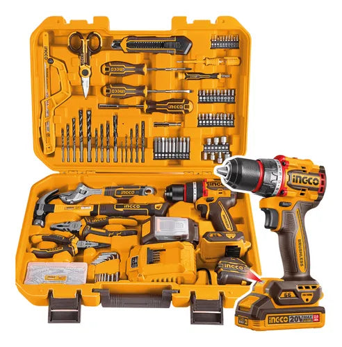 Taladro percutor 20v + kit de herramientas 165PC  INGCO UHKTHP11651