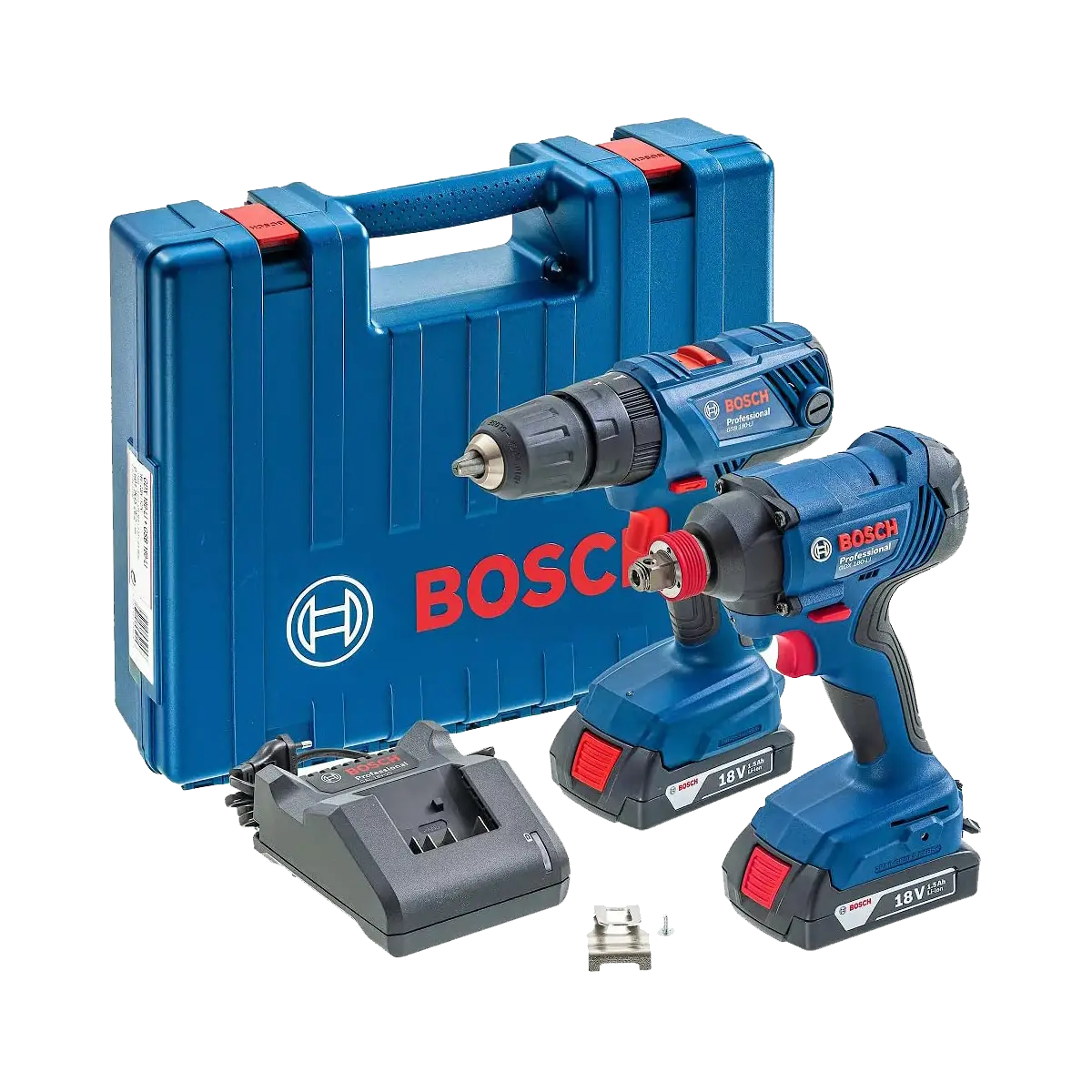 Combo Taladro Percutor Inalámbrico Bosch GSB 180 LI + Llave de Impacto Bosch GDX 180 LI REF 9G5-2G2