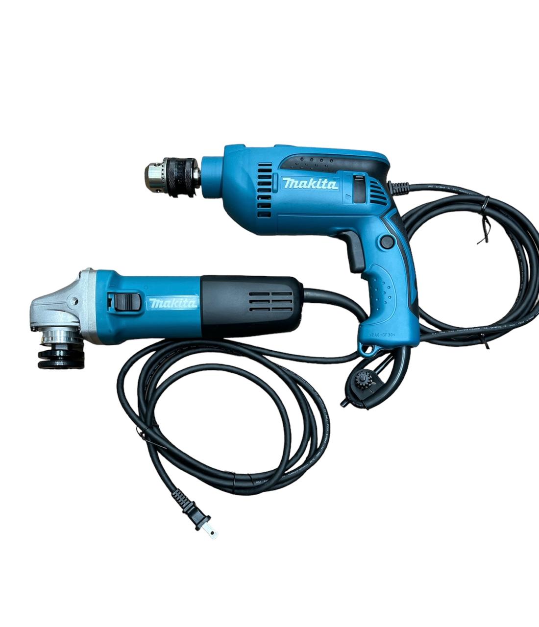 COMBO MAKITA TALADRO DE 1/2PULG + PILIDORA DE 4 1/2 PULG