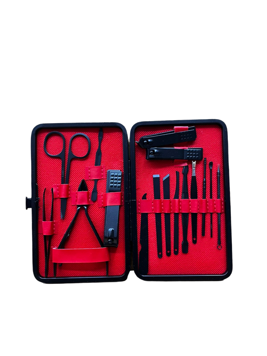 Set de Manicure en Acero negro K-71B-1