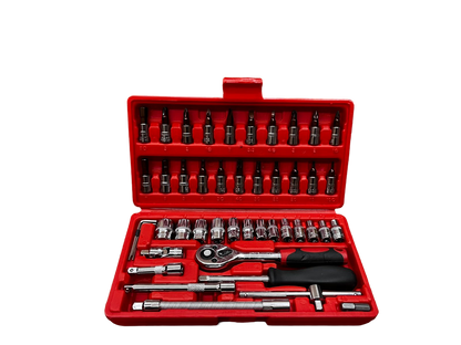 Ratchet x 46 Piezas 1/4” REF 46-G