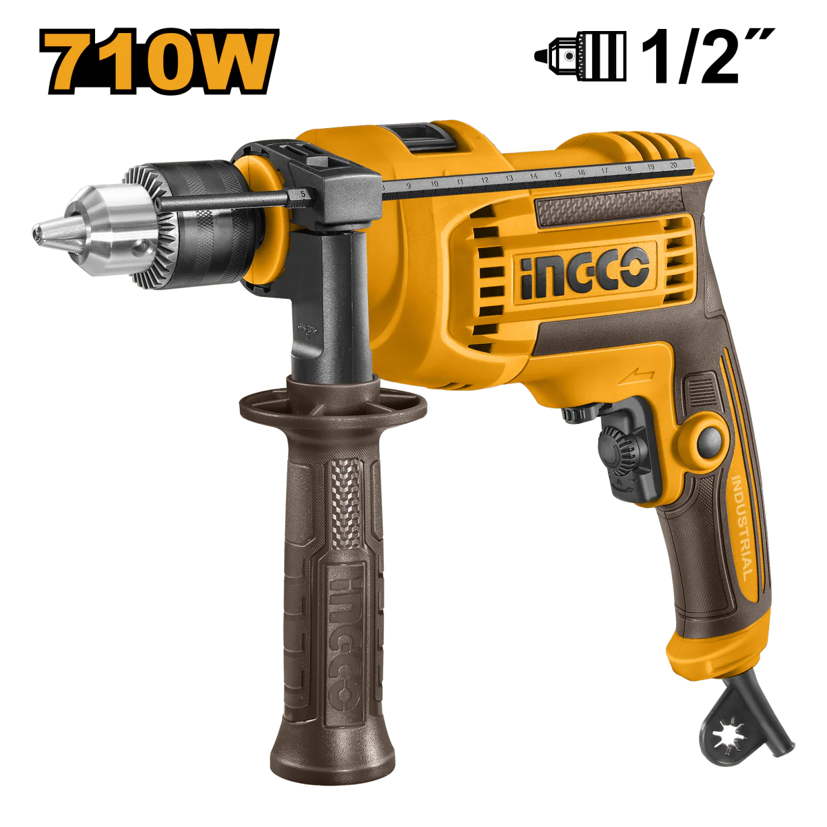 Taladro Percutor 1/2 INGCO 710W 0-2800RPM  UID7118