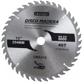 Disco Corte de Madera 10" x 40 dientes REF DMA410