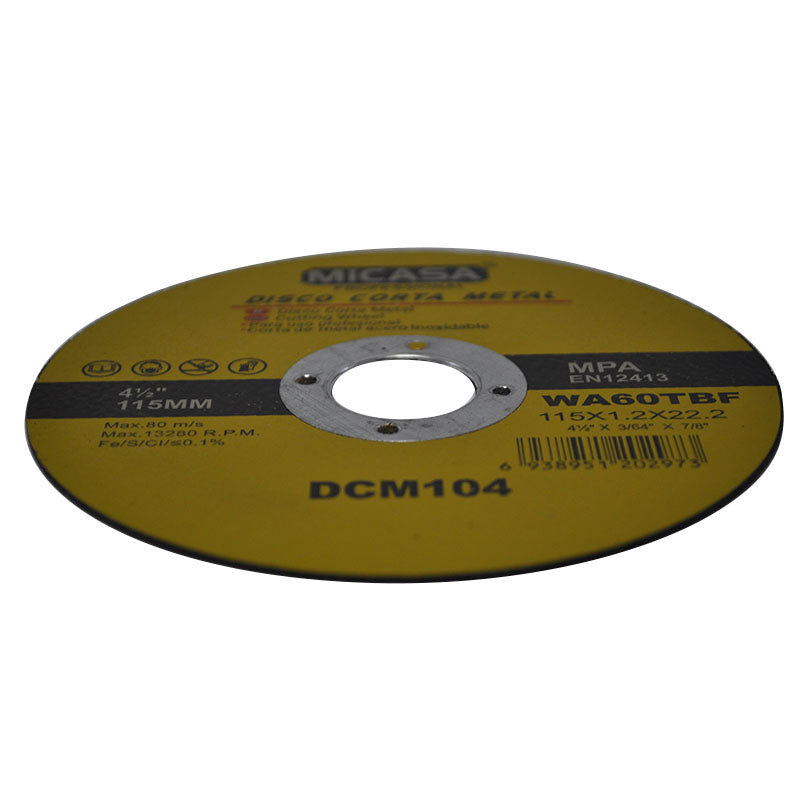 Disco Corte Metal 4 1/2" REF DCM104 Hechi Tools
