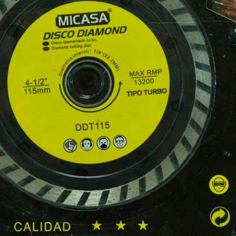 Disco 4 ½” Corte Turbo Diamantada REF HC99116