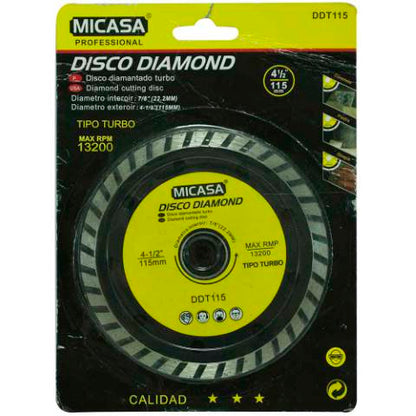 Disco 4 ½” Corte Turbo Diamantada REF HC99116
