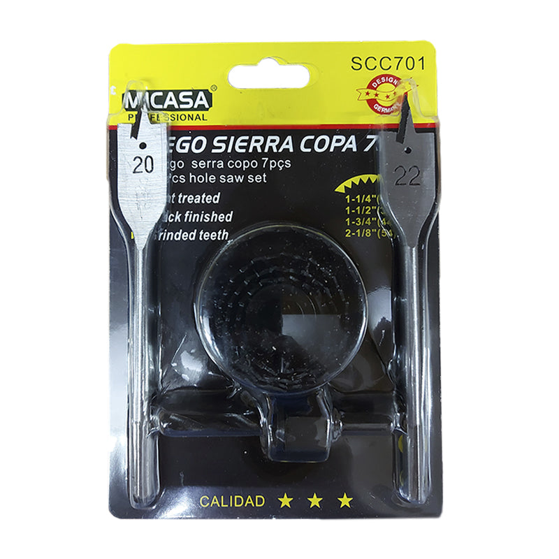 Juego Sierra Copa /Instalador de Chapas 7 Pzs REF SCC701