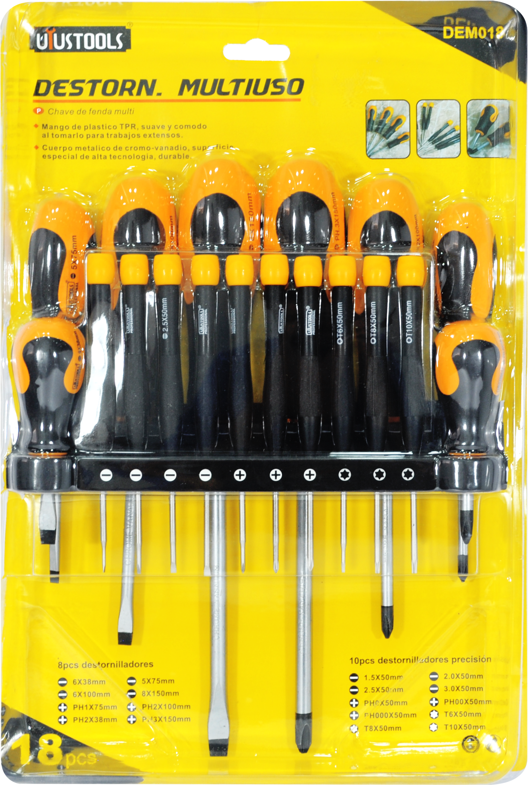 Set Destornilladores Multiuso 18 Pzas REF D9 – Hechi Tools